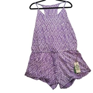 Tasc Performance Bamboo women Romper Size M purple sustainable style